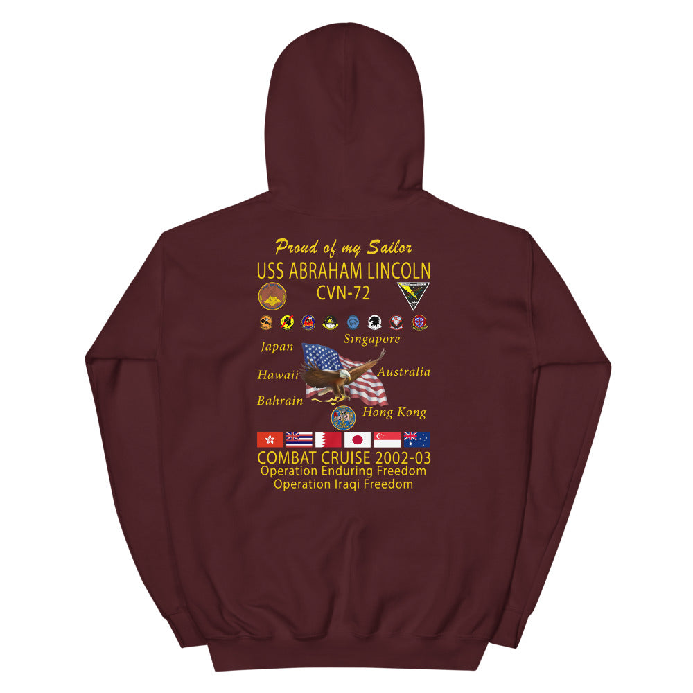 USS Abraham Lincoln (CVN-72) 2002-03 Cruise Hoodie - Family