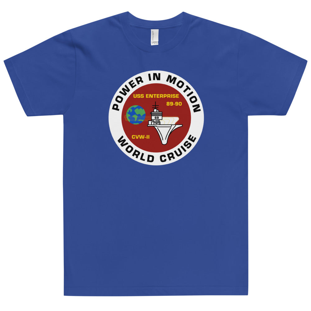 USS Enterprise (CVN-65) '89-'90 Power in Motion Cruise Shirt
