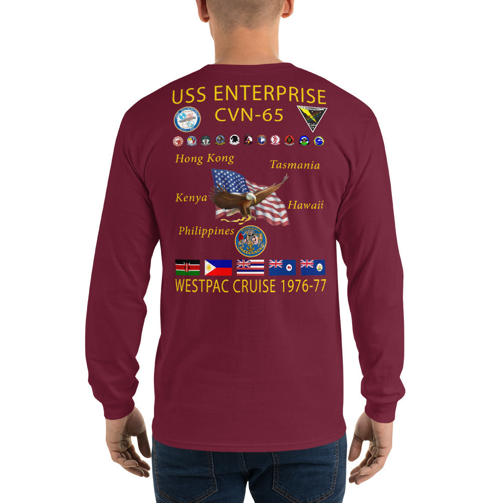 USS Enterprise (CVN-65) 1976-77 Long Sleeve Cruise Shirt