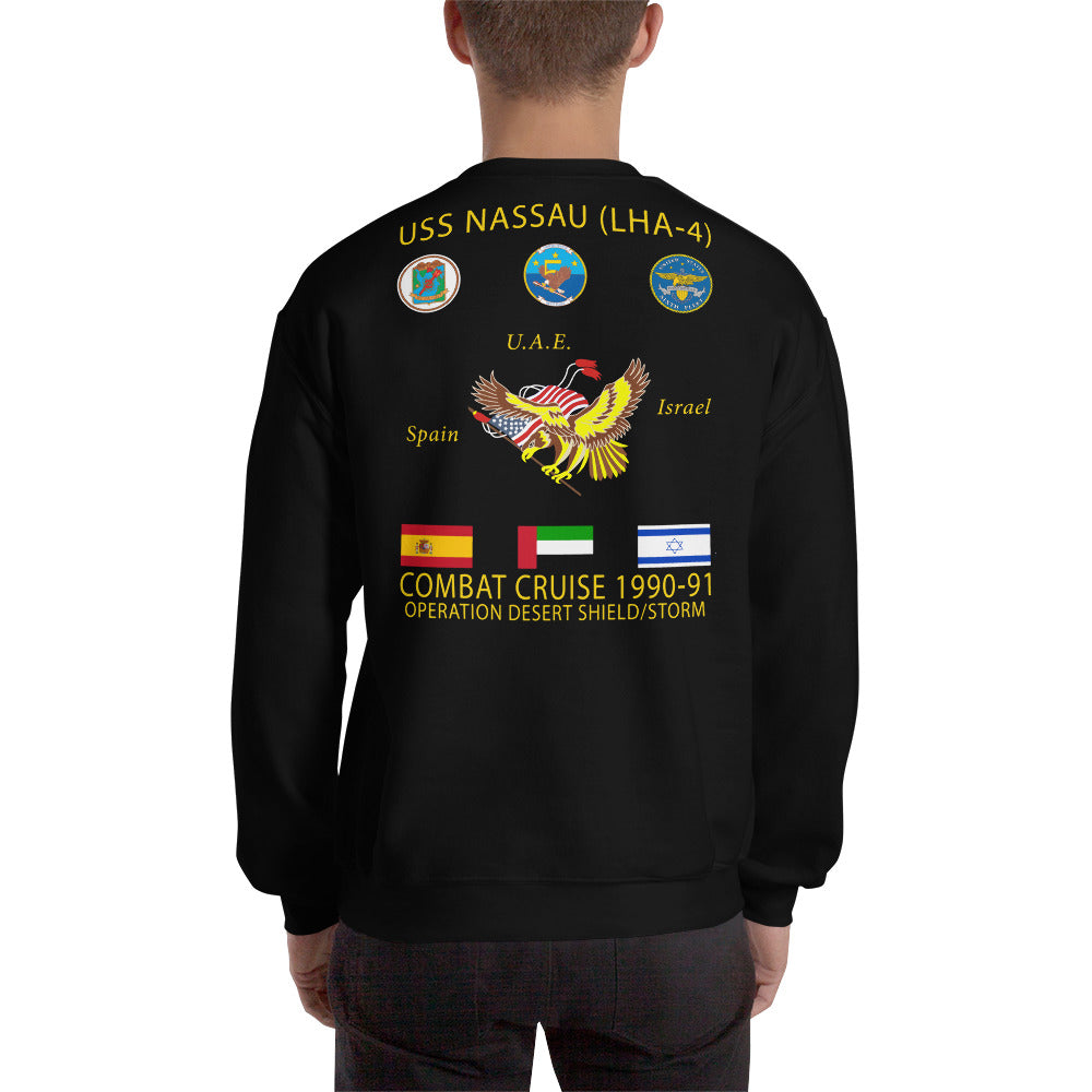 USS Nassau (LHA-4) 1990-91 Cruise Sweatshirt