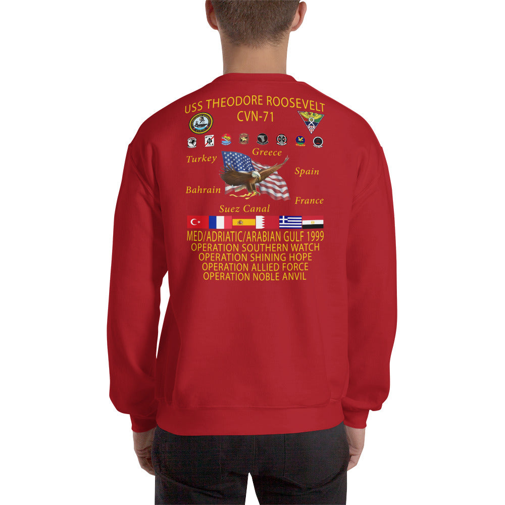 USS Theodore Roosevelt (CVN-71) 1999 Cruise Sweatshirt