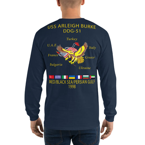 USS Arleigh Burke (DDG-51) 1998 Long Sleeve Cruise Shirt