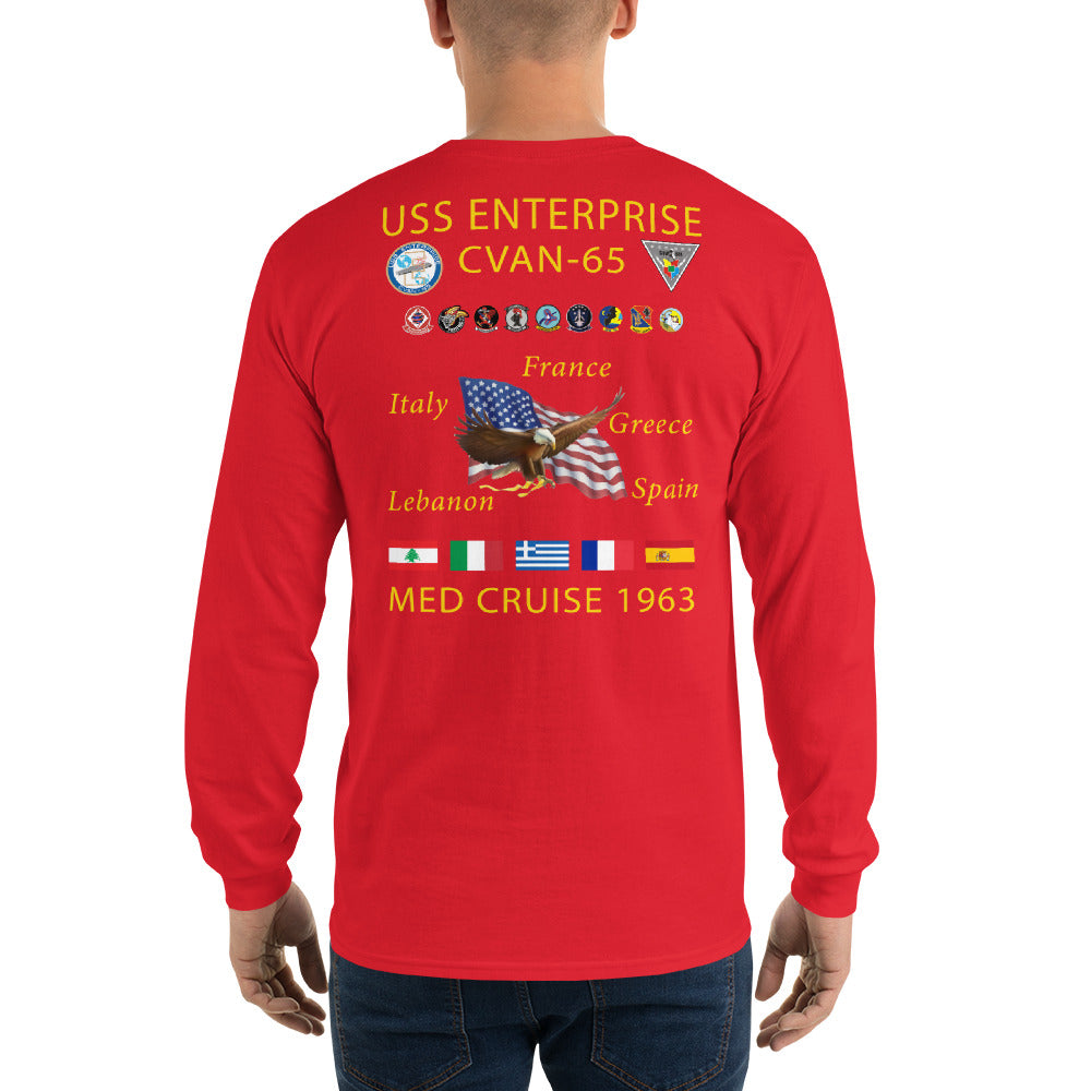 USS Enterprise (CVAN/CVN-65) 1963 Long Sleeve Cruise Shirt