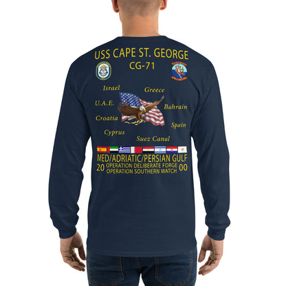 USS Cape St George (CG-71) 2000 Long Sleeve Cruise Shirt