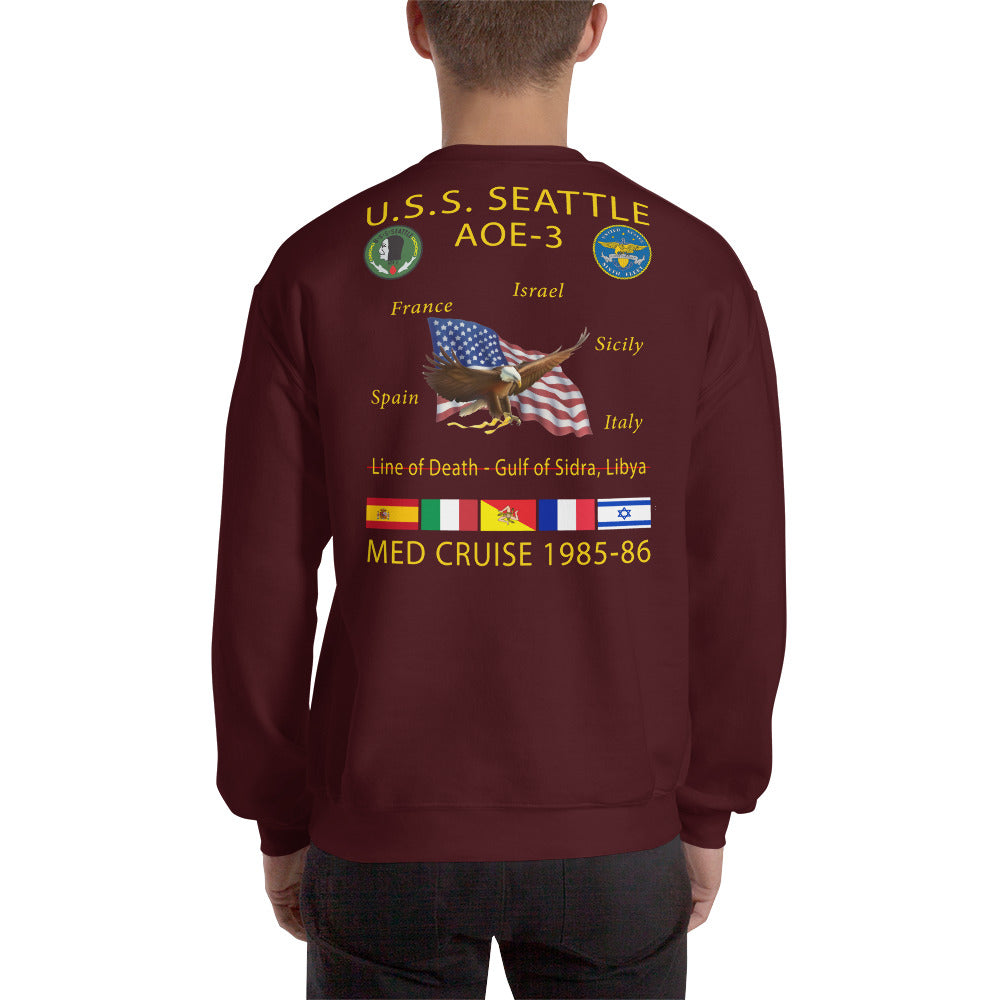 USS Seattle (AOE-3) 1985-86 Cruise Sweatshirt