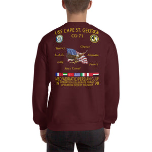 USS Cape St George (CG-71) 1998 Cruise Sweatshirt