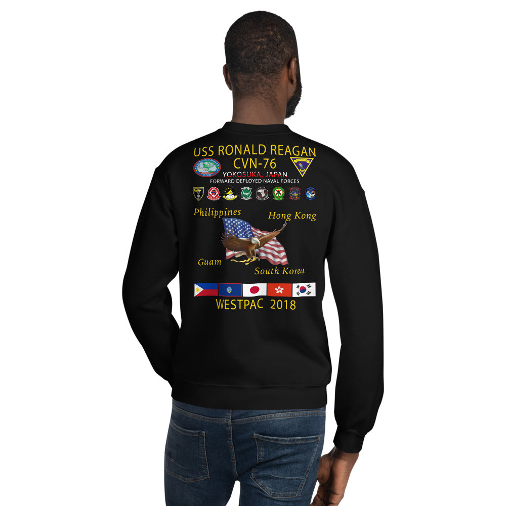 USS Ronald Reagan (CVN-76) 2018 Cruise Sweatshirt