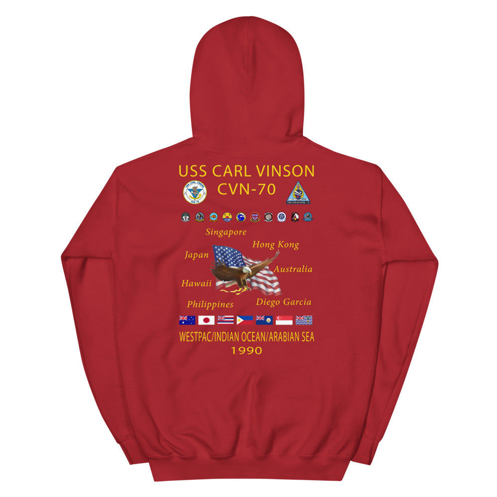 USS Carl Vinson (CVN-70) 1990 Cruise Hoodie