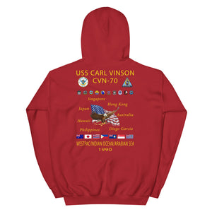 USS Carl Vinson (CVN-70) 1990 Cruise Hoodie