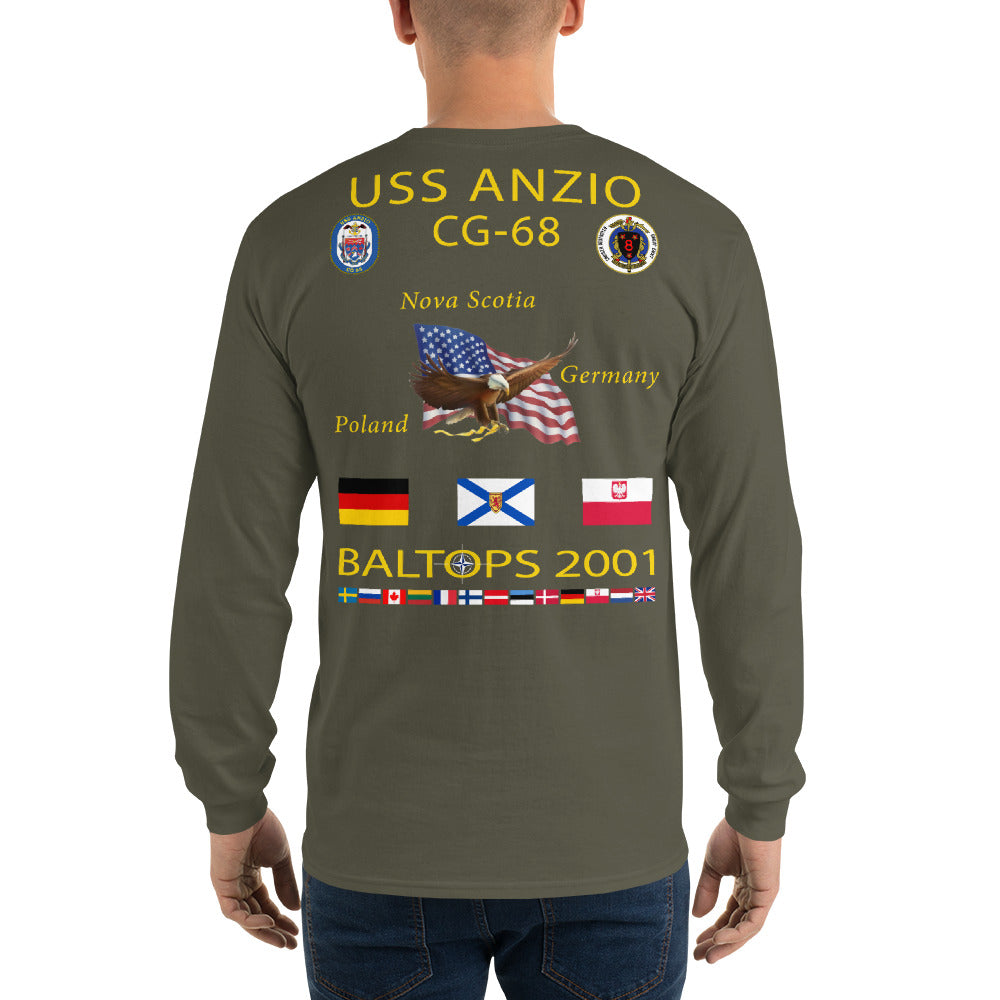 USS Anzio (CG-68) 2001 Long Sleeve Cruise Shirt