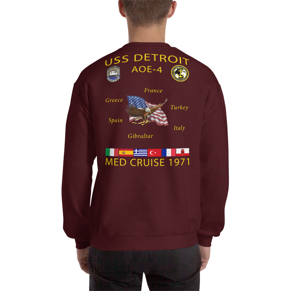 USS Detroit (AOE-4) 1971 Cruise Sweatshirt