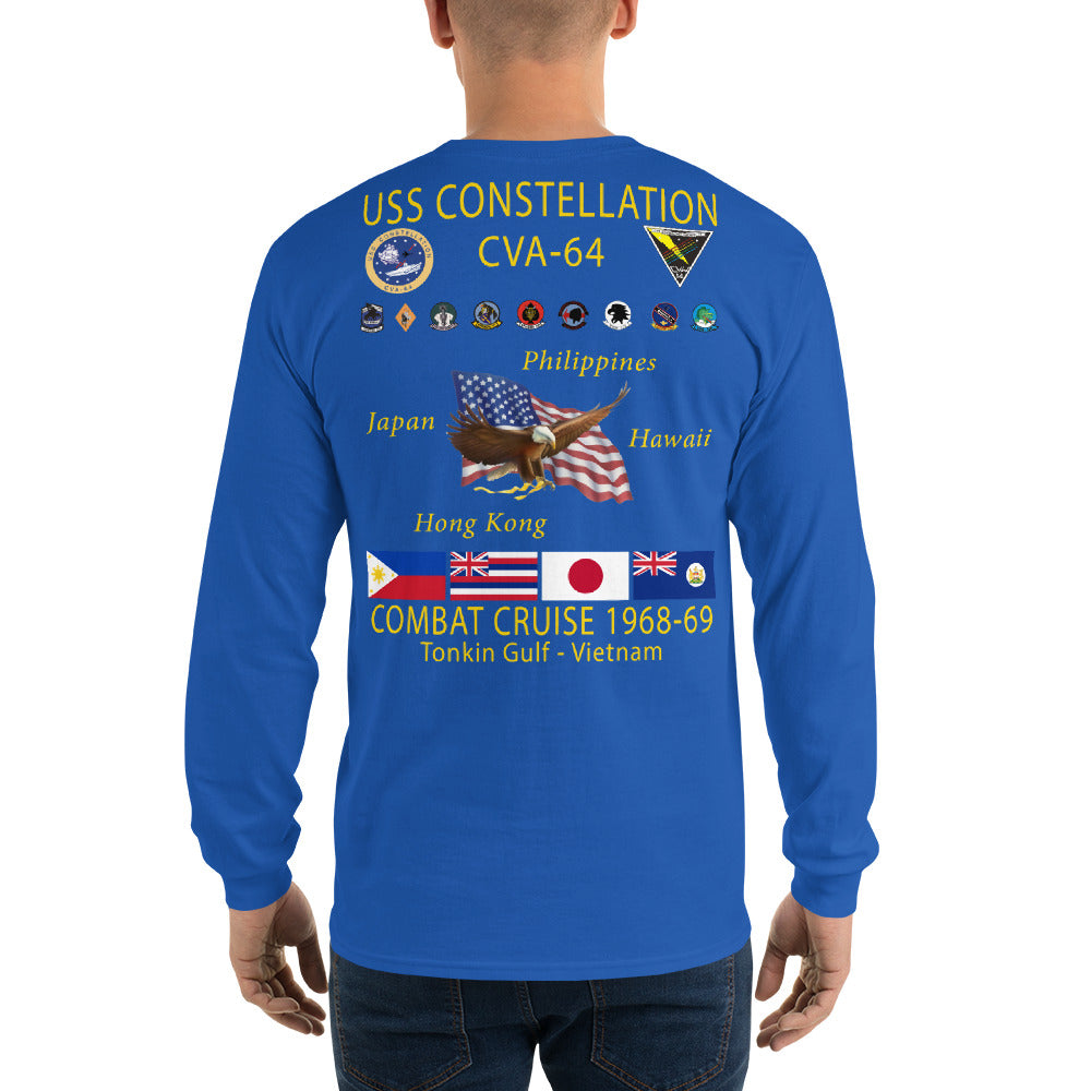 USS Constellation (CVA-64) 1968-69 Long Sleeve Cruise Shirt