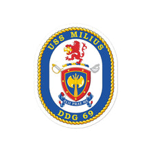 Load image into Gallery viewer, USS Milius (DDG-69) Ship&#39;s Crest Vinyl Sticker