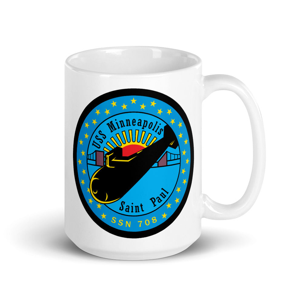 USS Minneapolis-Saint Paul (SSN-708) Ship's Crest Mug