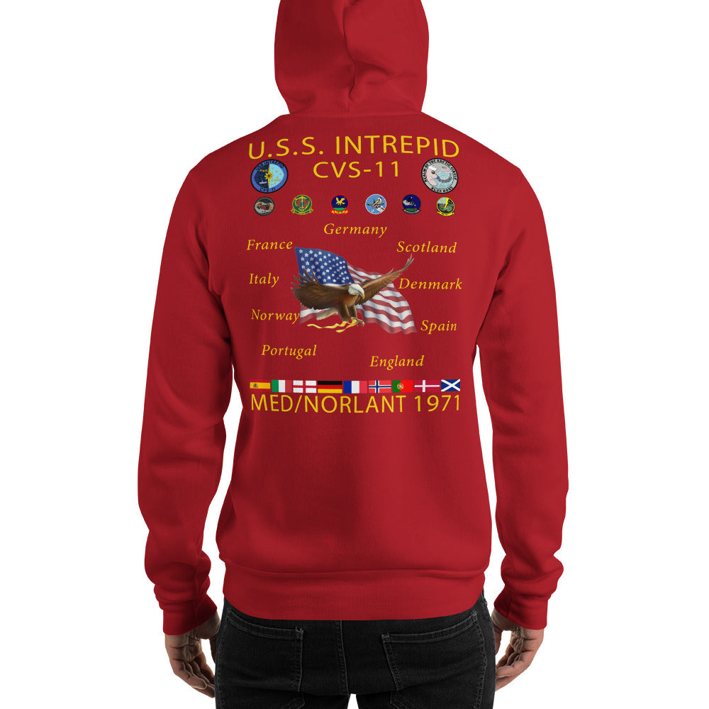 USS Intrepid (CVS-11) 1971 Cruise Hoodie
