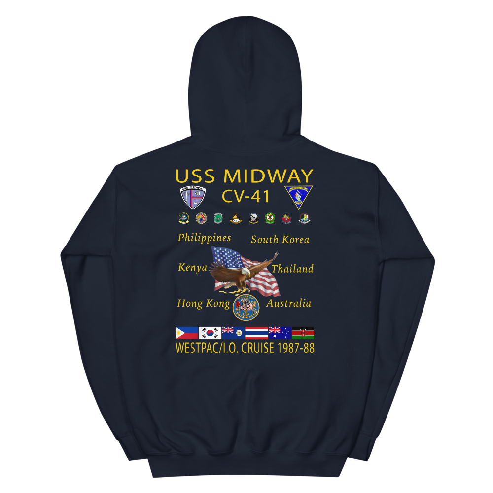 USS Midway (CV-41) 1987-88 Cruise Hoodie