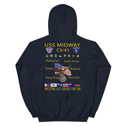 USS Midway (CV-41) 1987-88 Cruise Hoodie