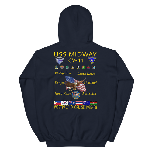 USS Midway (CV-41) 1987-88 Cruise Hoodie