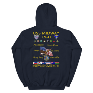 USS Midway (CV-41) 1987-88 Cruise Hoodie