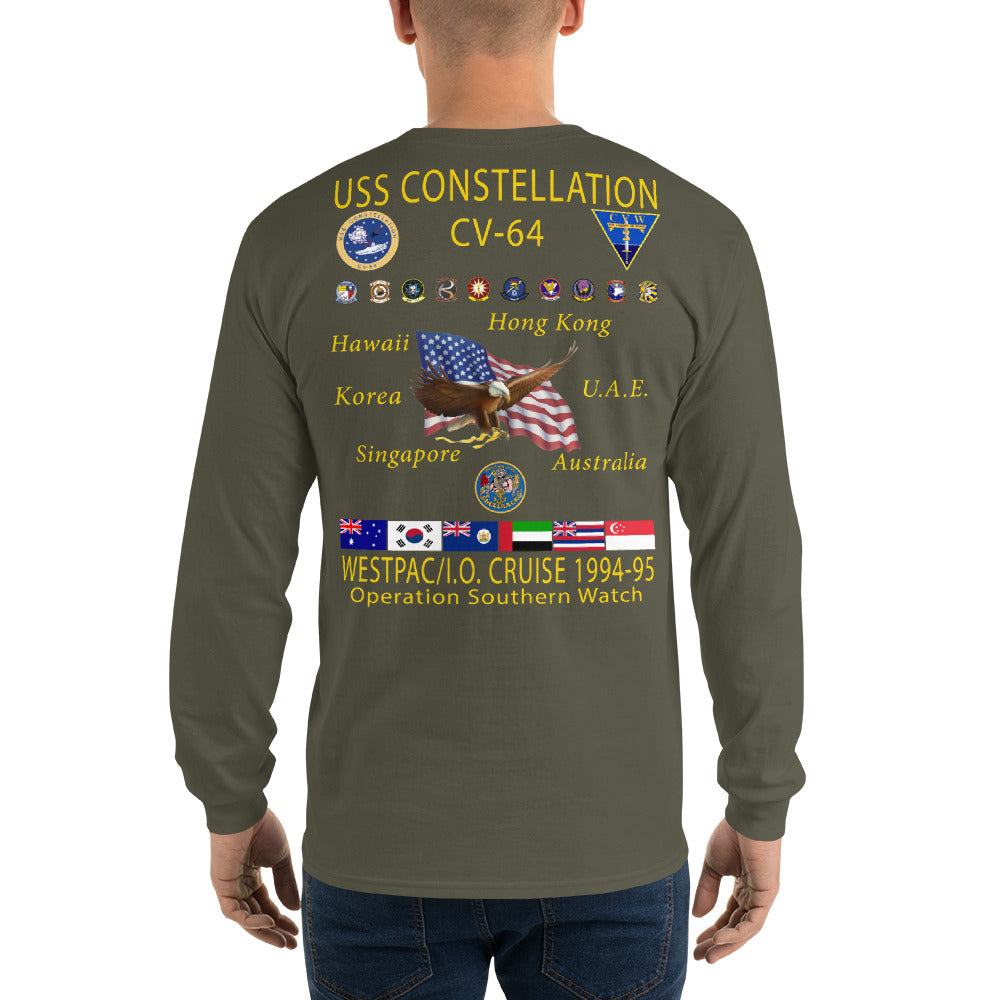 USS Constellation (CV-64) 1994-95 Long Sleeve Cruise Shirt