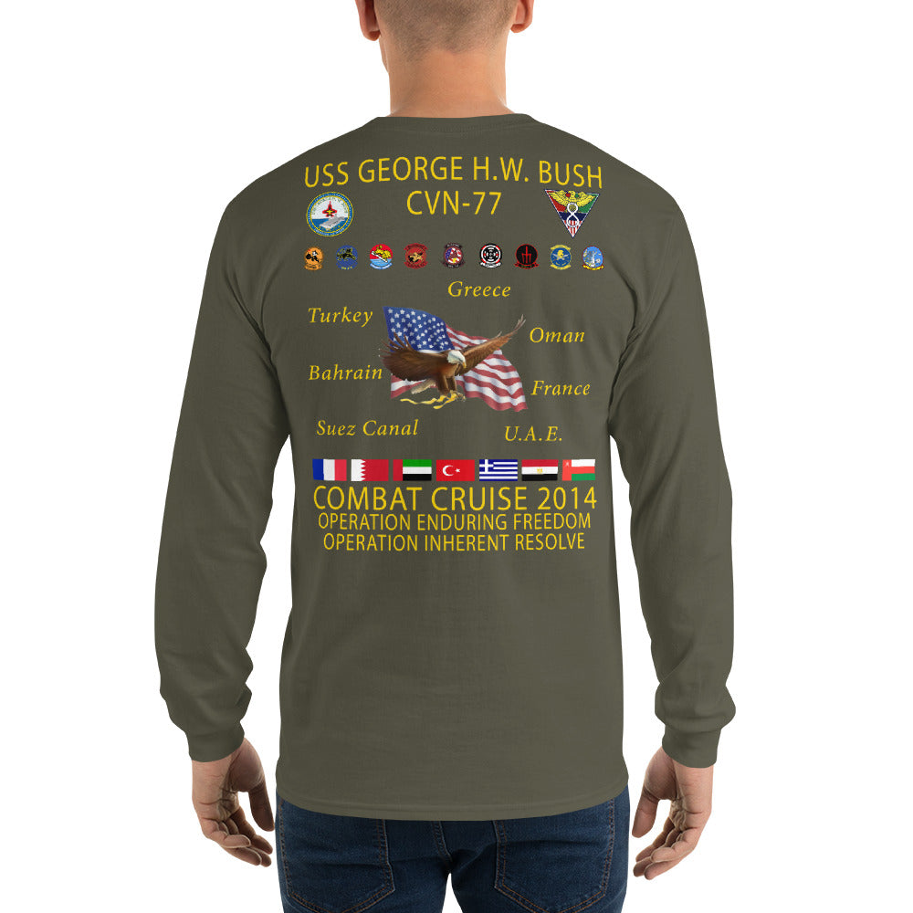 USS George H.W. Bush (CVN-77) 2014 Long Sleeve Cruise Shirt