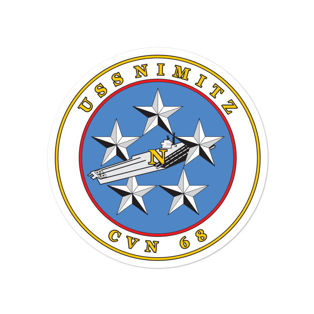USS Nimitz (CVN-68) Ship's Crest Vinyl Sticker