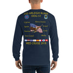 USS Arleigh Burke (DDG-51) 2018  Long Sleeve Cruise Shirt