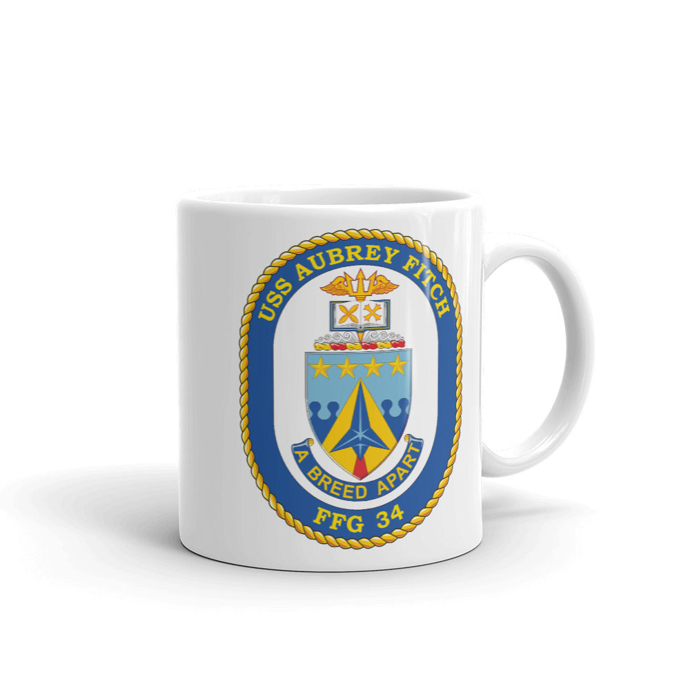 USS Aubrey Fitch (FFG-34) Ship's Crest Mug
