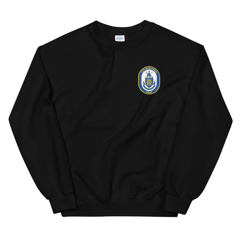USS Wisconsin (BB-64) Ship's Crest Sweatshirt