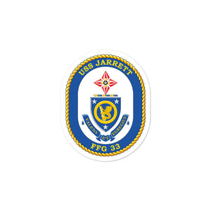 USS Jarrett (FFG-33) Ship's Crest Vinyl Sticker