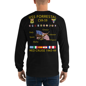 USS Forrestal (CVA-59) 1965-66 Long Sleeve Cruise Shirt