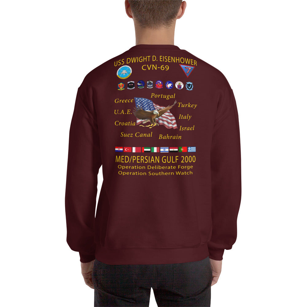 USS Dwight D. Eisenhower (CVN-69) 2000 Cruise Sweatshirt