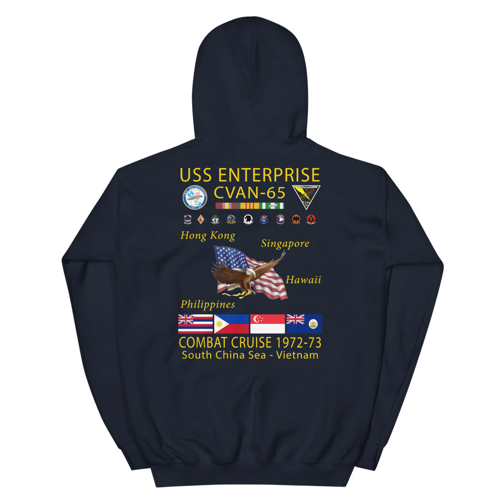 USS Enterprise (CVAN-65) 1972-73 Cruise Hoodie