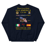 USS America (CV-66) 1986 Cruise Sweatshirt - FAMILY