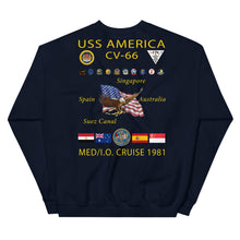 Load image into Gallery viewer, USS America (CV-66) 1981 Cruise Sweatshirt