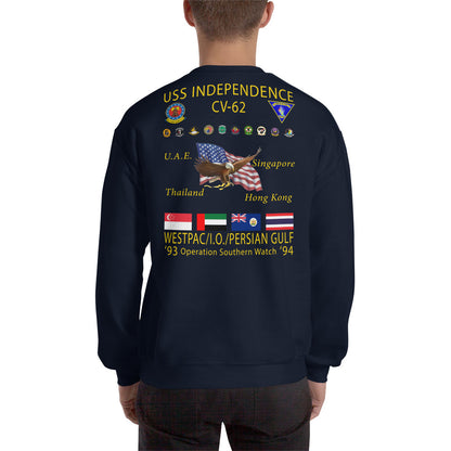 USS Independence (CV-62) 1993-94 Cruise Sweatshirt