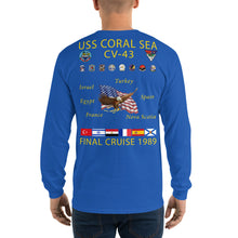 Load image into Gallery viewer, USS Coral Sea (CV-43) 1989 Long Sleeve Cruise Shirt