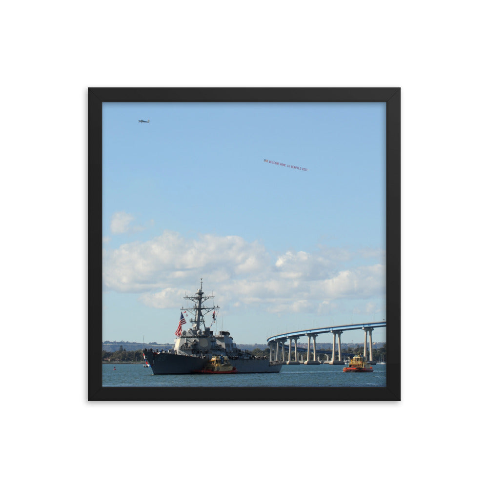 USS Benfold (DDG-65) Framed Ship Photo - Welcome Home