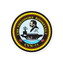 Load image into Gallery viewer, USS Theodore Roosevelt (CVN-71) Ship&#39;s Crest Vinyl Sticker