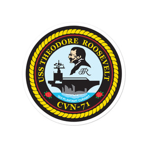 USS Theodore Roosevelt (CVN-71) Ship's Crest Vinyl Sticker