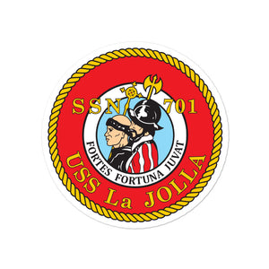 USS La Jolla (SSN-701) Ship's Crest Vinyl Sticker