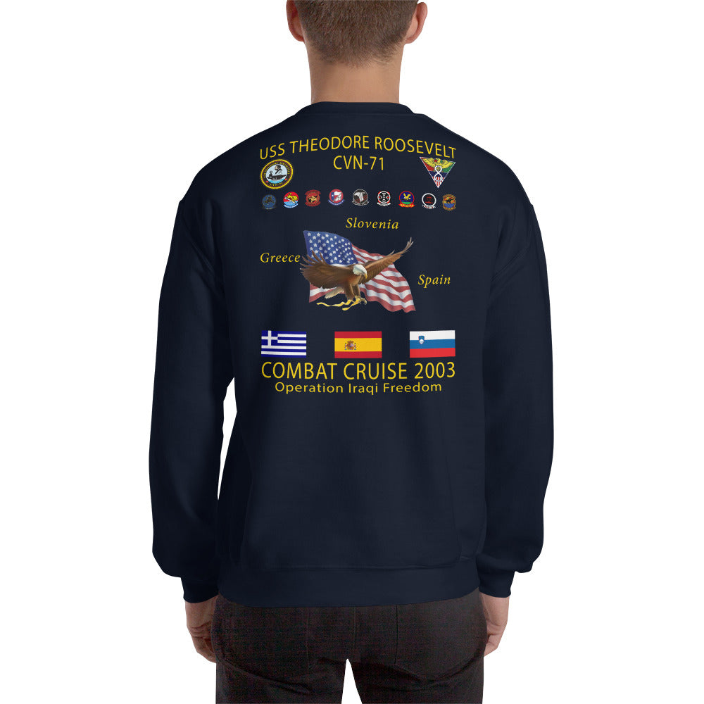 USS Theodore Roosevelt (CVN-71) 2003 Cruise Sweatshirt