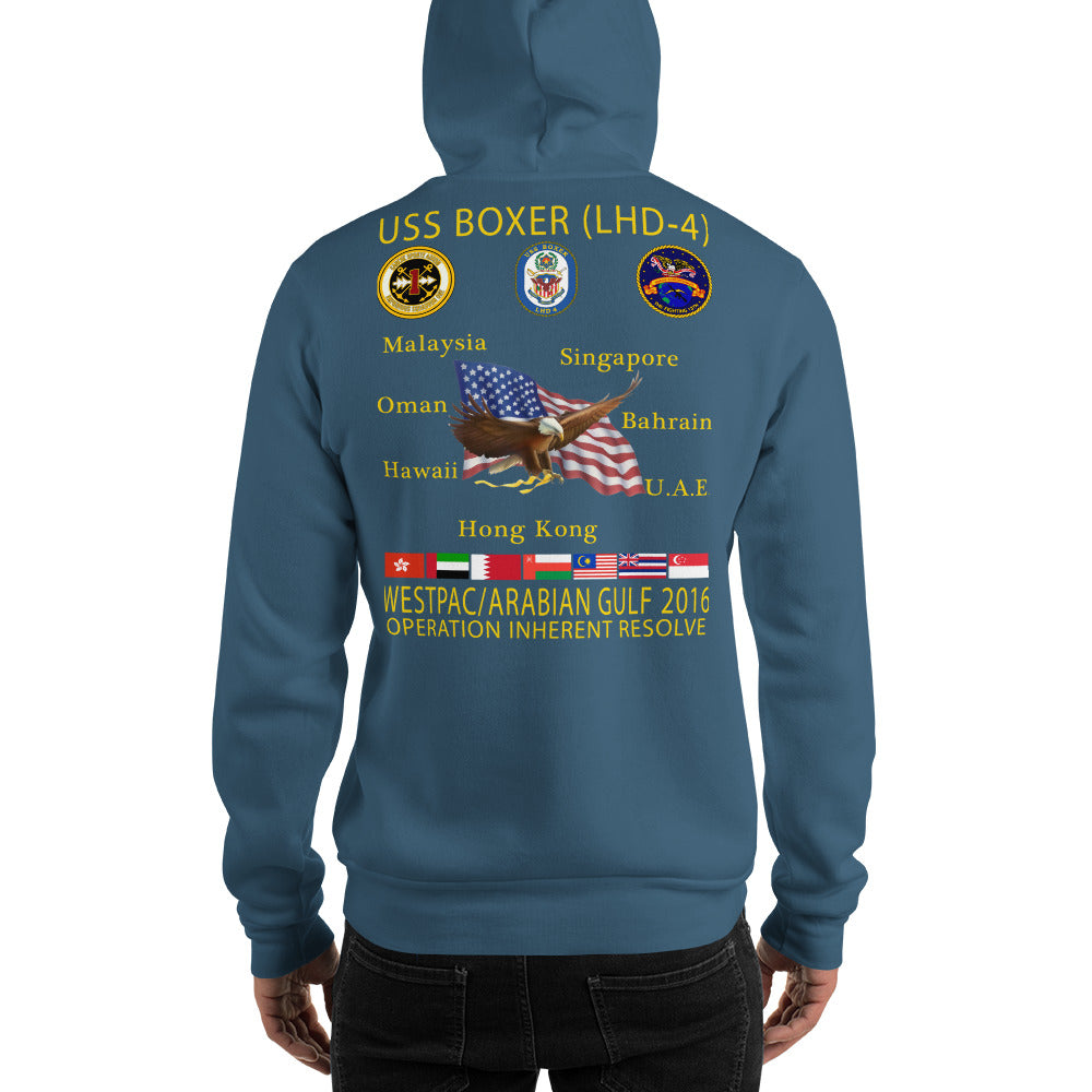USS Boxer (LHD-4) 2016 Cruise Hoodie