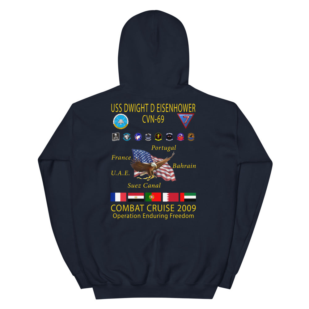 USS Dwight D. Eisenhower (CVN-69) 2009 Cruise Hoodie
