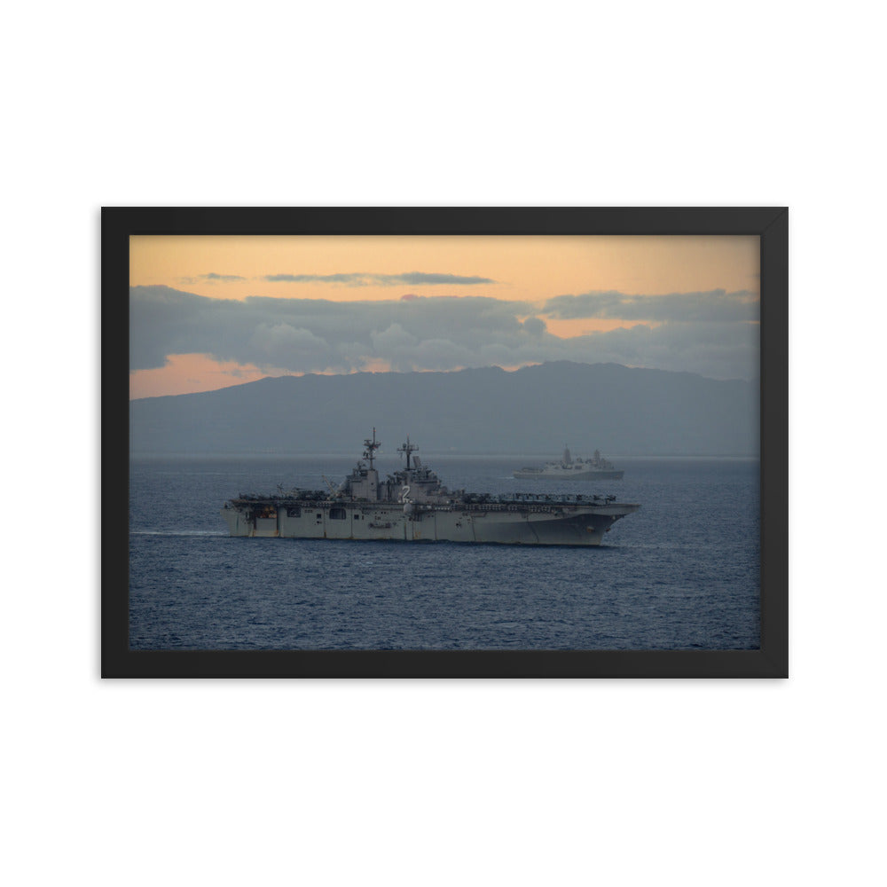 USS Essex (LHD-2) Framed Ship Photo