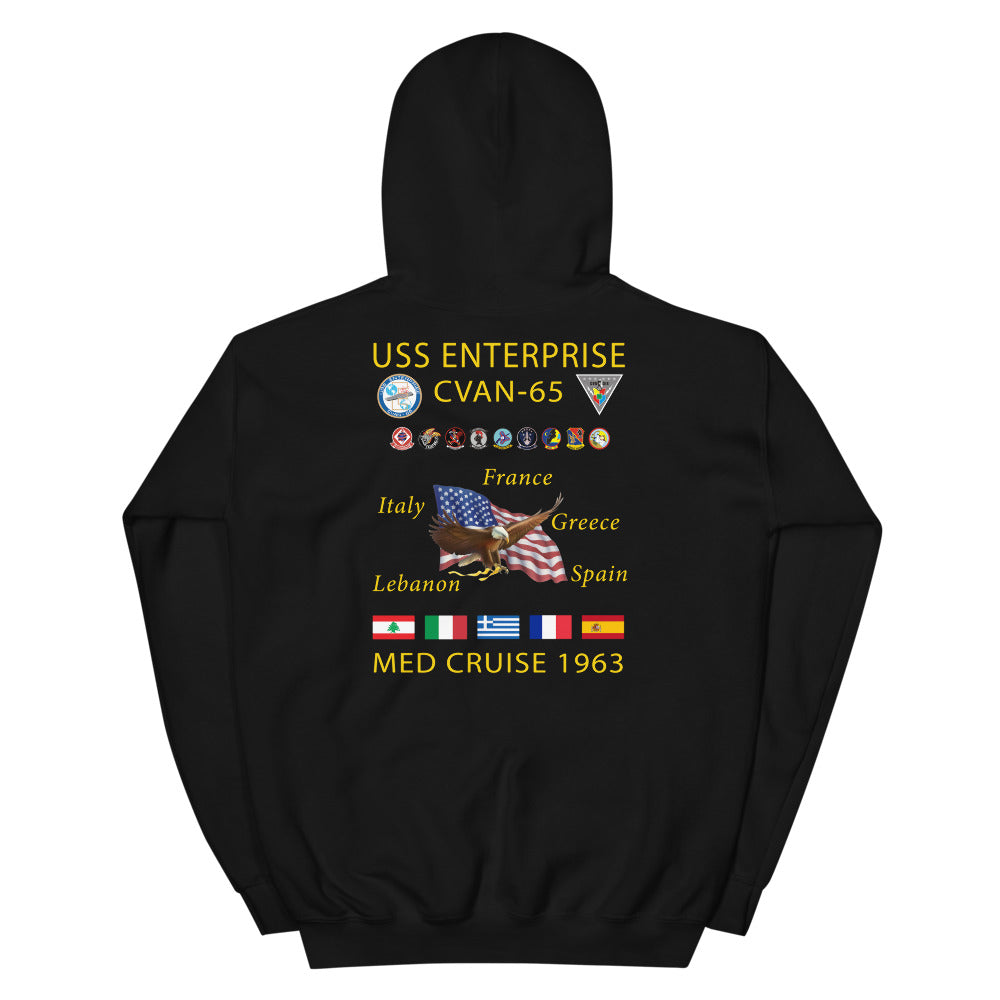 USS Enterprise (CVAN/CVN-65) 1963 Cruise Hoodie