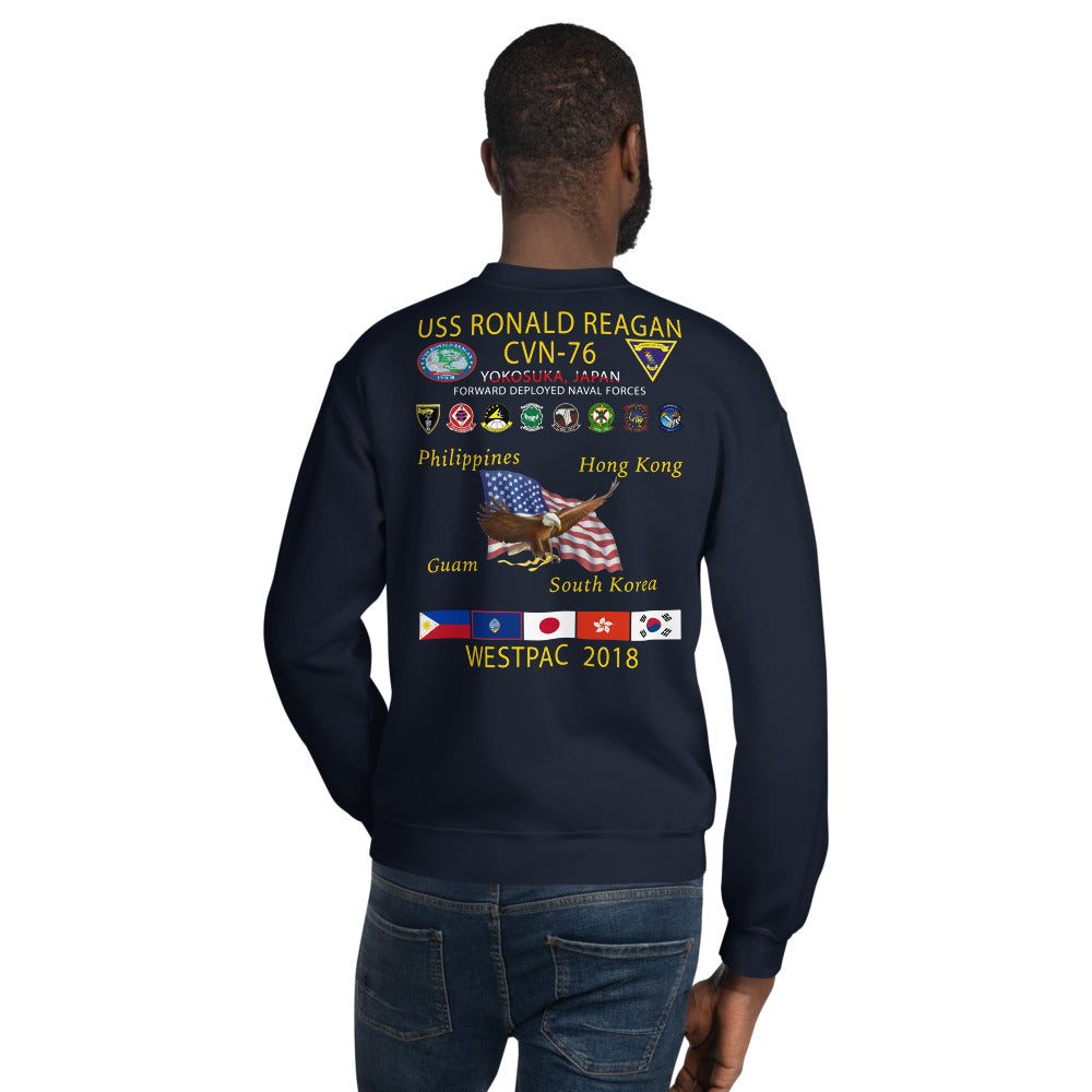 USS Ronald Reagan (CVN-76) 2018 Cruise Sweatshirt