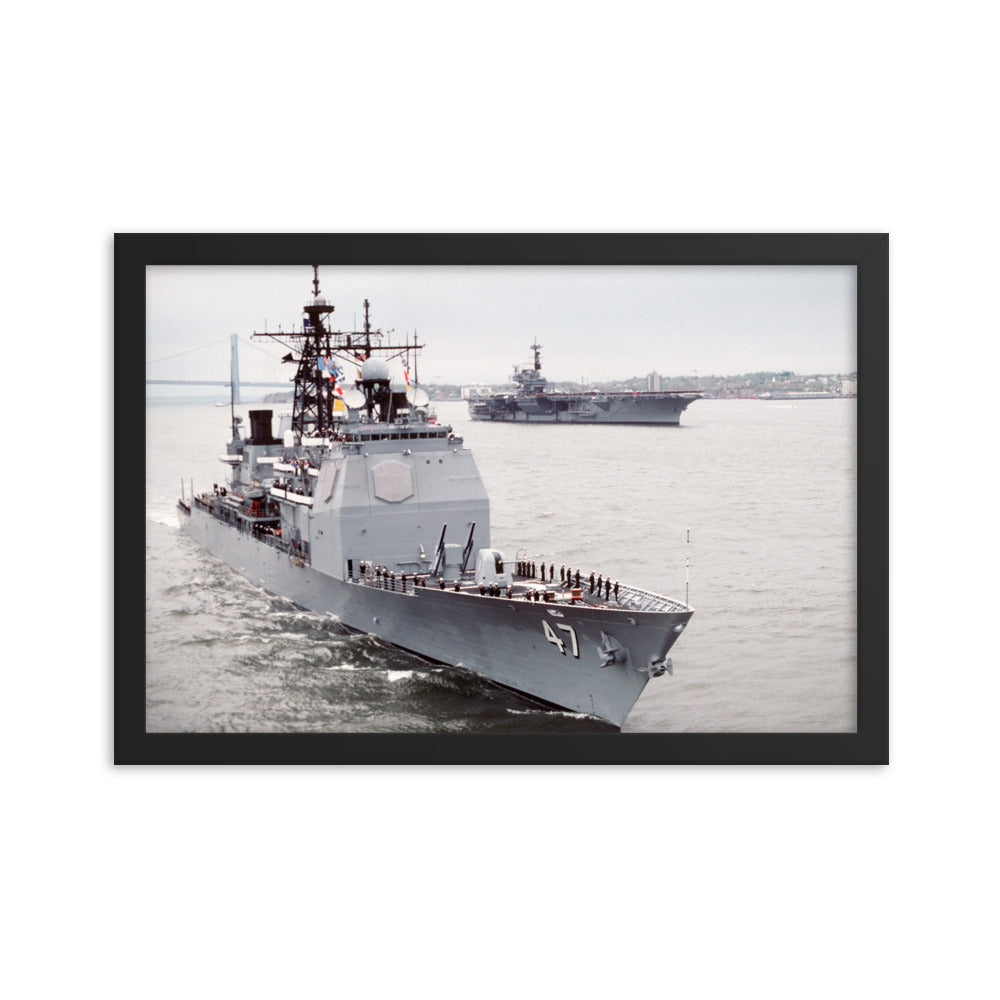 USS Ticonderoga (CG-47) Framed Ship Photo