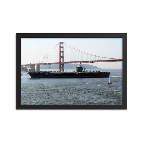 USS Nimitz (CVN-68) Framed Ship Photo - Golden Gate