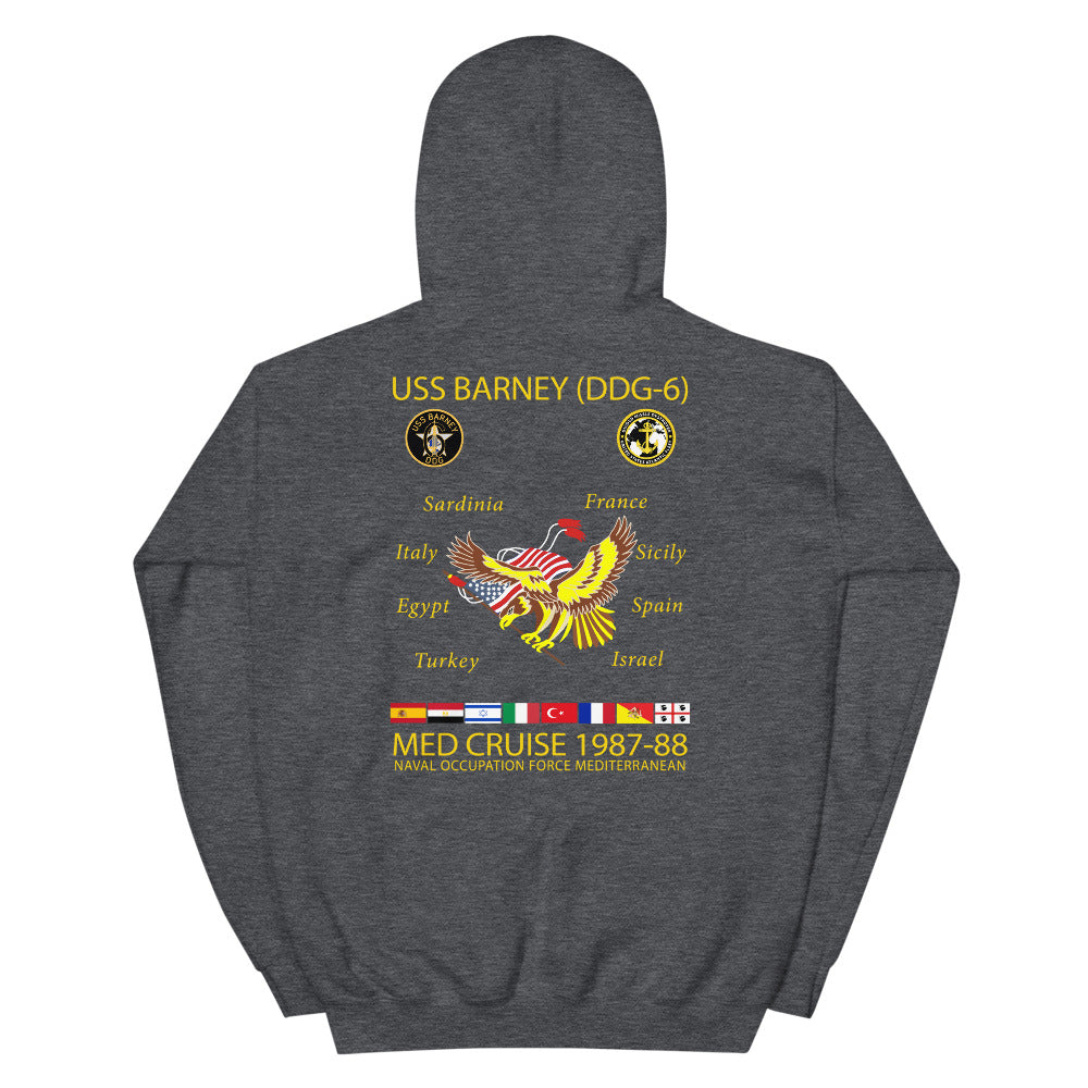 USS Barney (DDG-6) 1987-88 Cruise Hoodie